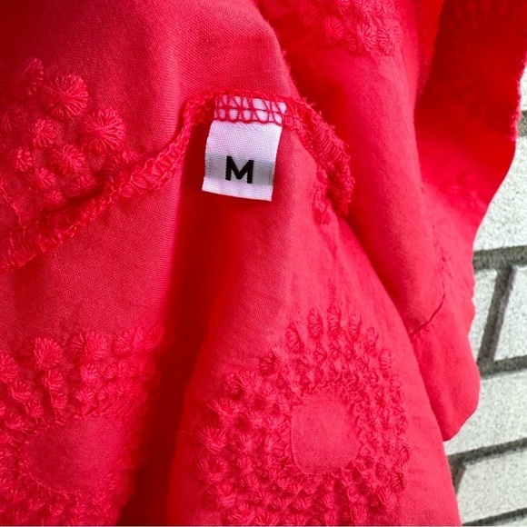 Helen Jon Coral Embroidered Split Hem V-Neck Tunic Swim Coverup Resortwear - Picture 11 of 13